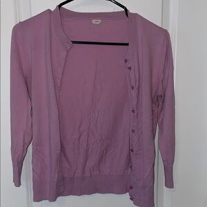 J. Crew Lavender Cardigan Sweater